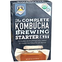 Fermentaholics The Complete Kombucha Brewing Starter Kit: Live Kombucha Scoby- fermentada de arranque de té de cristal…